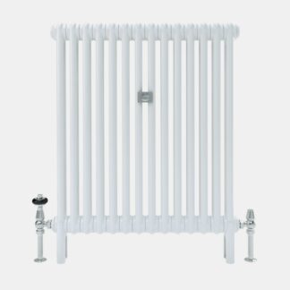 A white steel 2 column Florence radiator product photo.